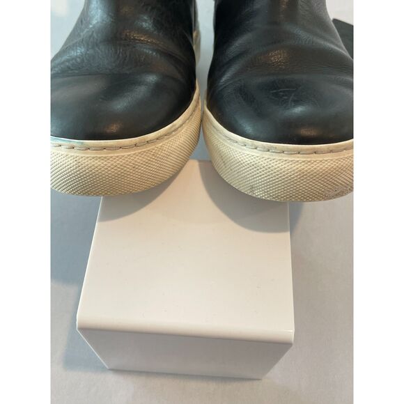 ~ M. Gemi Gia Leather Shearling Black Boots 40 Bow, Foldover Ankle 9 Chelsea - Picture 8 of 11